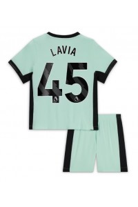 Chelsea Romeo Lavia #45 Jalkapallovaatteet Lasten Kolmas peliasu 2023-24 Lyhythihainen (+ Lyhyet housut)